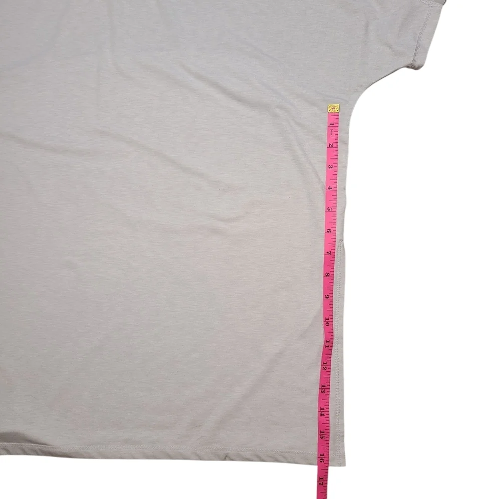 Athleta Mesh Shoulder Active Tee Gray White Workout Top Small - Picture 13 of 14
